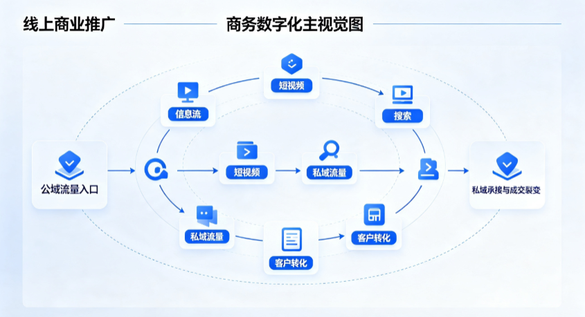资中县线上商业推广怎么做？全域流量闭环搭建与低成本转化实战指南